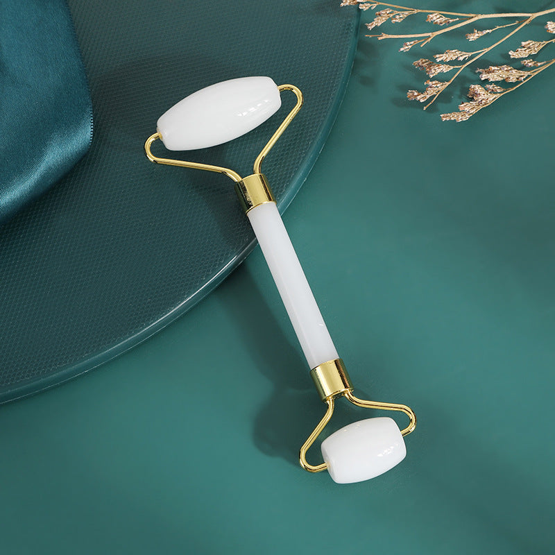 Double Head Jade Facial Roller and Gua Sha Massage Tool