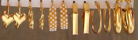 Fashion Pearl and Alloy Earrings Set