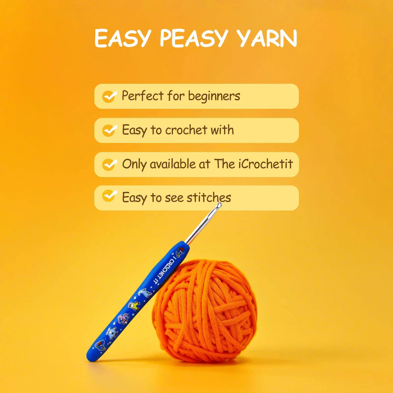 koala for Beginner Crochet Kit, Cotton Nylon Blend Yarn Croc