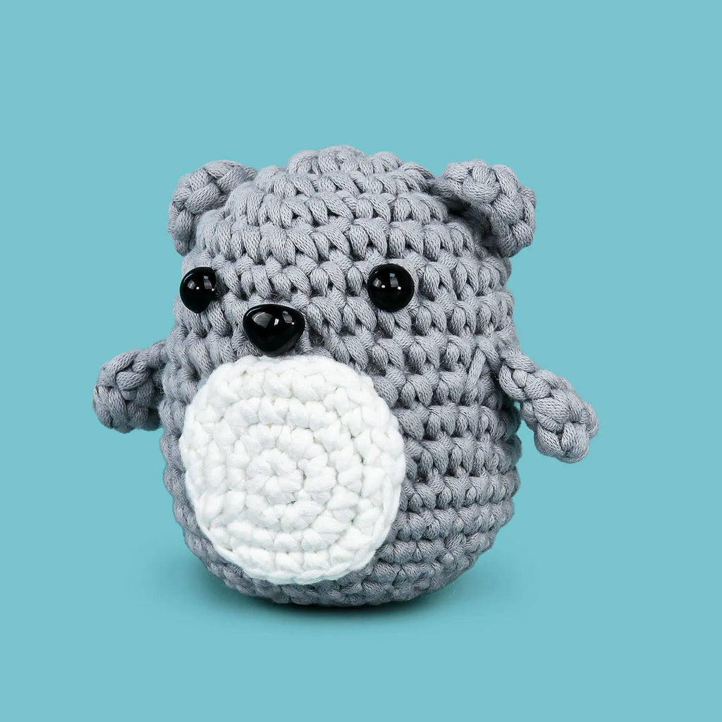 koala for Beginner Crochet Kit, Cotton Nylon Blend Yarn Croc