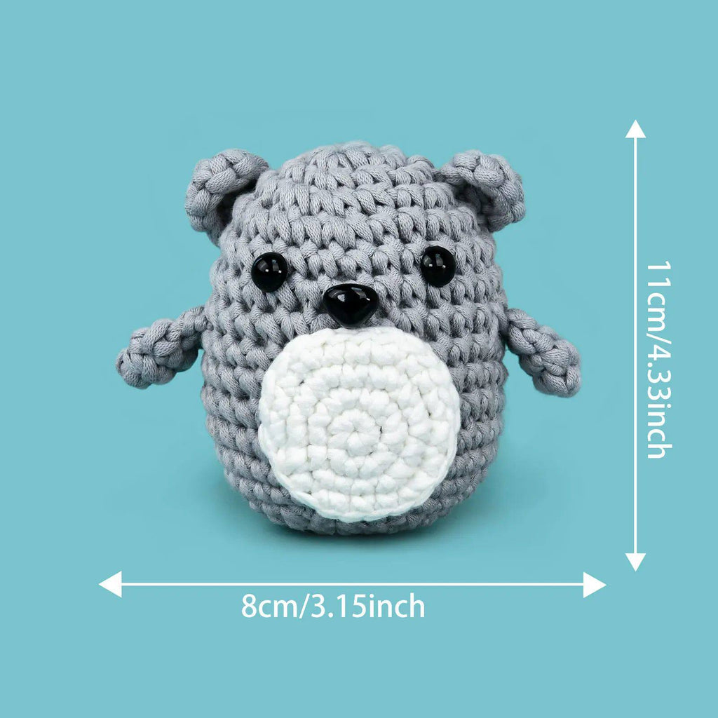 koala for Beginner Crochet Kit, Cotton Nylon Blend Yarn Croc