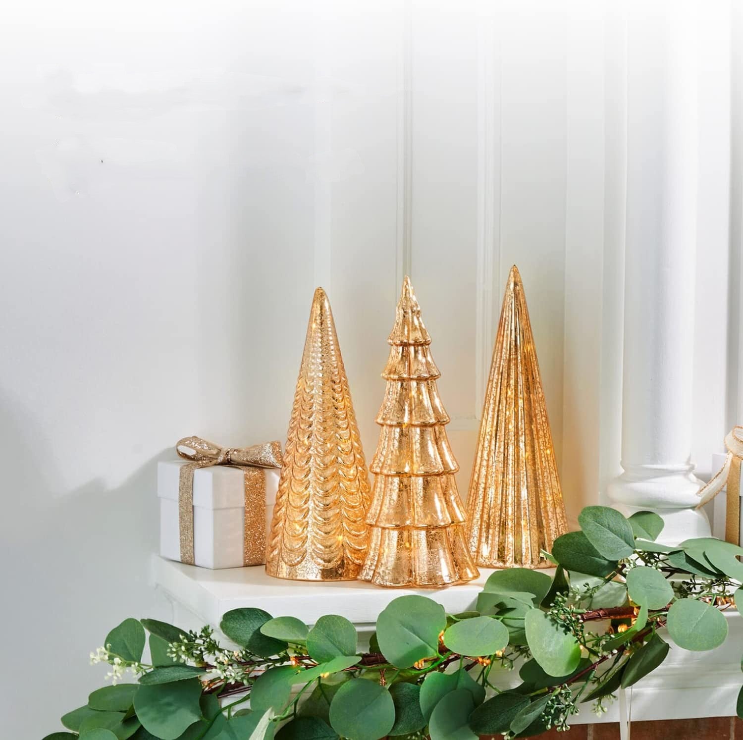 Mercury Glass LED Christmas Tree